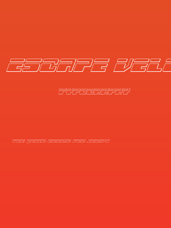 Escape Velocity Outline Italic Poster