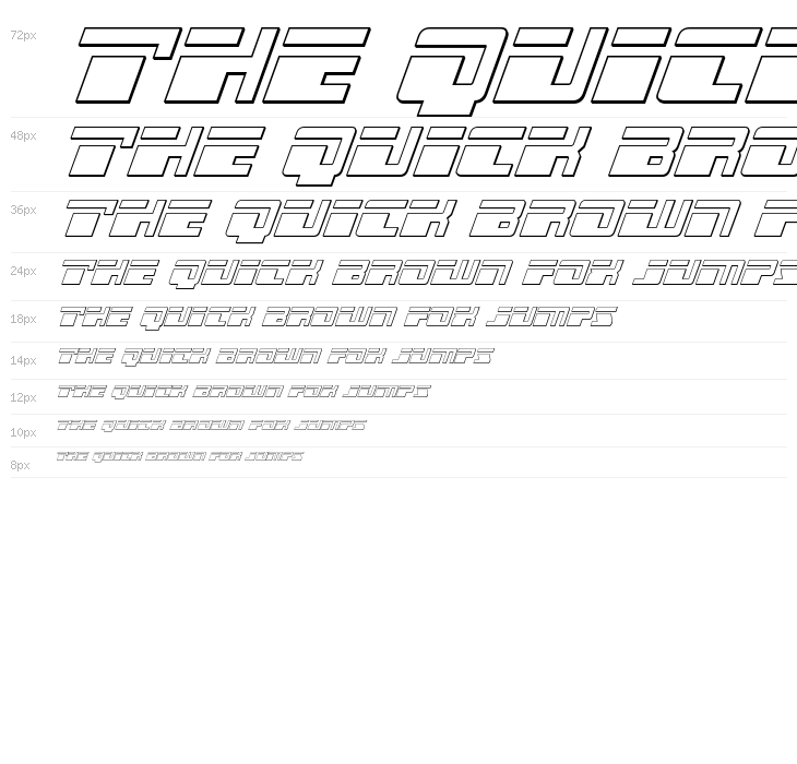 Escape Velocity Outline Italic Waterfall
