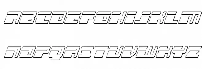 Escape Velocity Outline Italic Caratteri MINUSCOLO