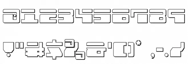 Escape Velocity Outline Font OTHER CHARS