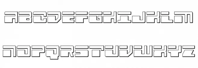 Escape Velocity Outline Font Litere mari
