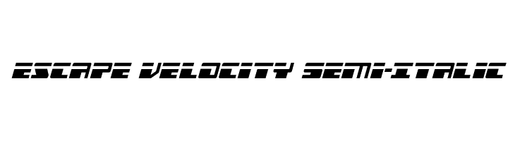 Escape Velocity Semi-Italic  Frei Schriftart Herunterladen