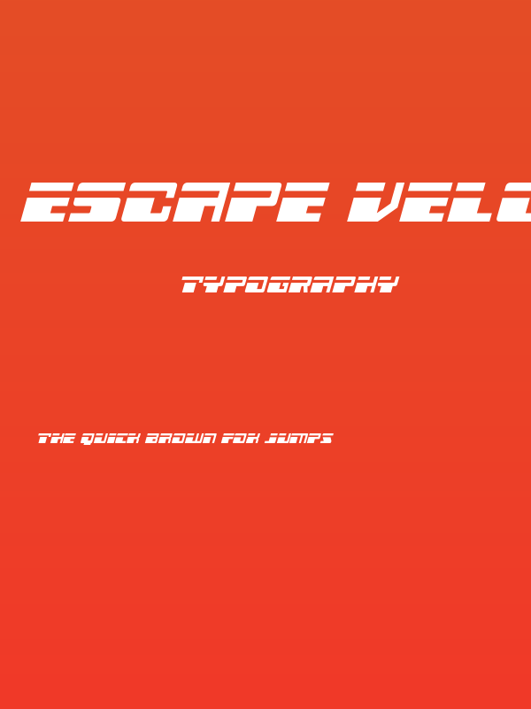 Escape Velocity Semi-Italic Poster