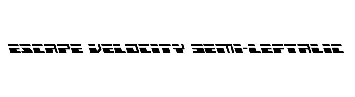 Escape Velocity Semi-Leftalic  नि: शुल्क फ़ॉन्ट्स डाउनलोड