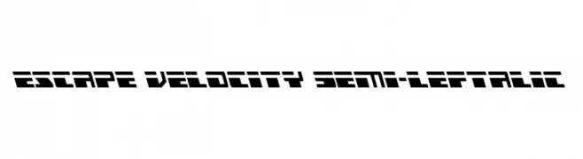 Escape Velocity Semi-Leftalic  免费字体下载