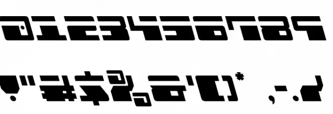 Escape Velocity Semi-Leftalic Font OTHER CHARS