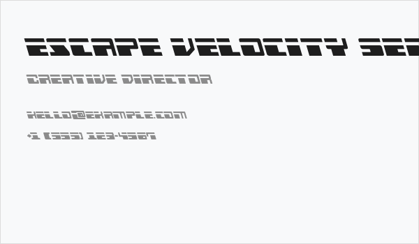 Escape Velocity Semi-Leftalic Business Card