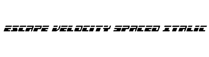 Escape Velocity Spaced Italic  नि: शुल्क फ़ॉन्ट्स डाउनलोड