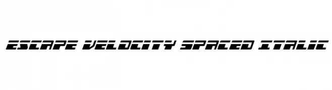 Escape Velocity Spaced Italic  Frei Schriftart Herunterladen