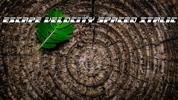 Escape Velocity Spaced Italic Example 1