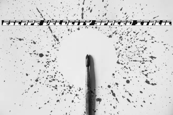 Escape Velocity Spaced Italic Font examples