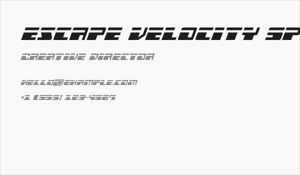 Escape Velocity Spaced Italic Business Card