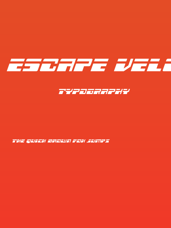 Escape Velocity Spaced Italic Poster