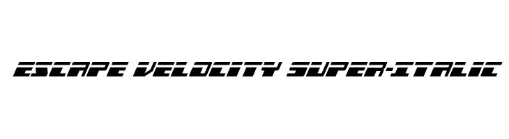 Escape Velocity Super-Italic  免费字体下载