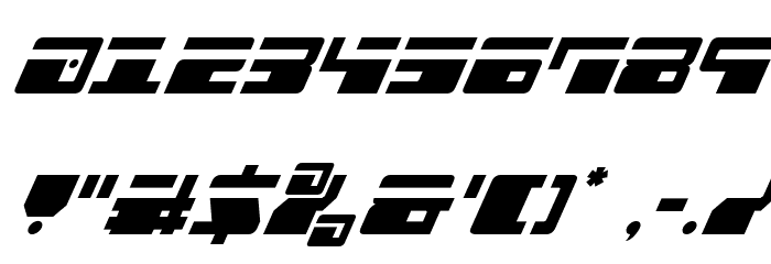 Escape Velocity Super-Italic Font OTHER CHARS