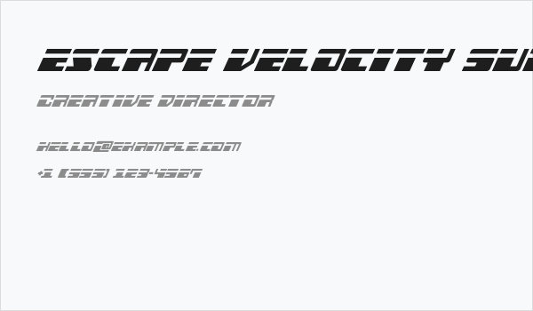 Escape Velocity Super-Italic Business Card