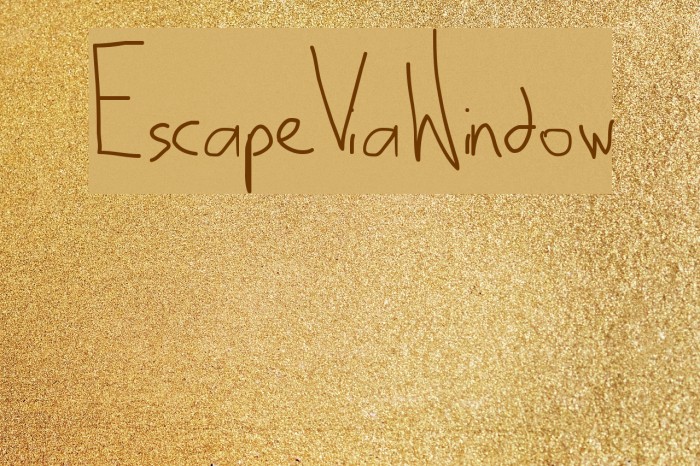 EscapeViaWindow Font examples