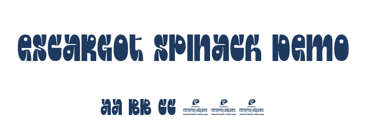 Escargot Spinach DEMO Font Preview