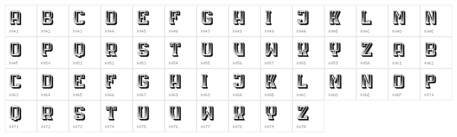 Escort Condensed Regular Character Map
