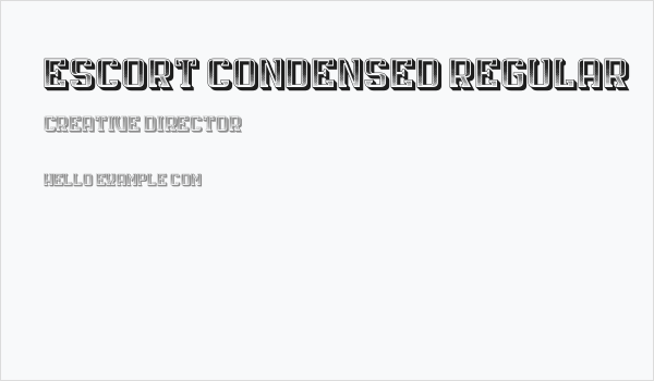 Escort Condensed Regular Business Card