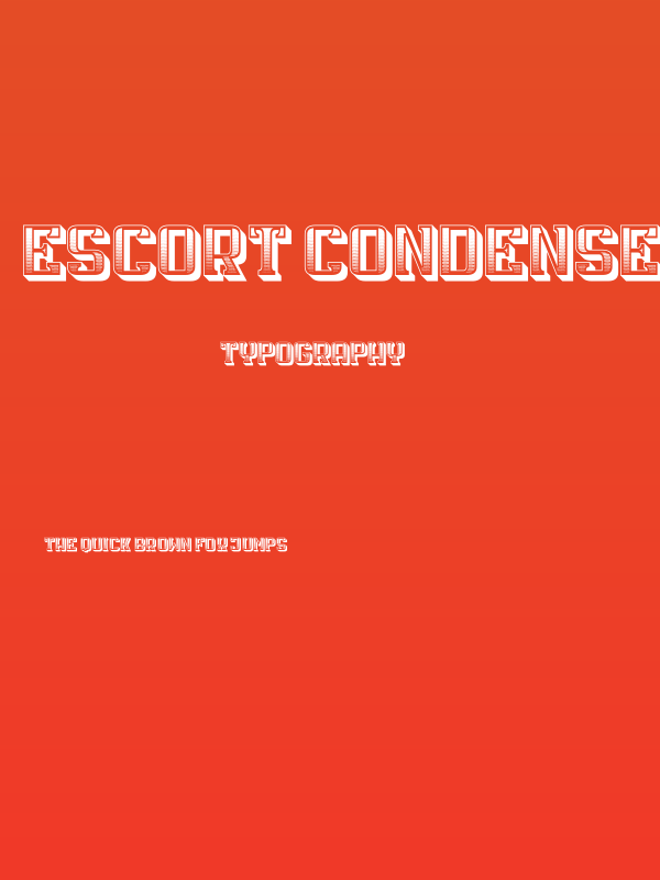 Escort Condensed Regular Poster