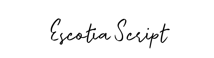 Escotia Script  Frei Schriftart Herunterladen