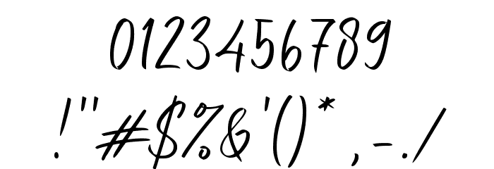 Escotia Script Font OTHER CHARS