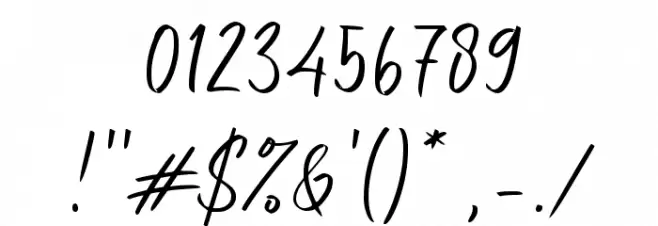 Escotia Script Font OTHER CHARS