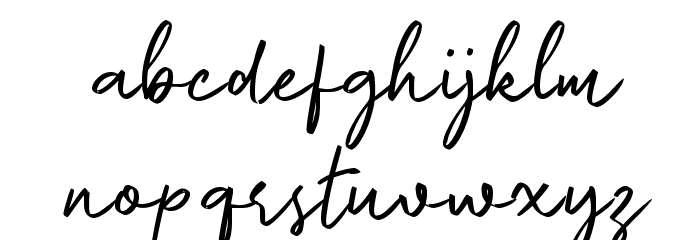 Escotia Script Font LOWERCASE