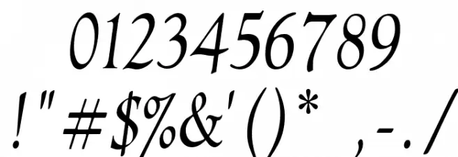 EscribaUT Italic Font OTHER CHARS