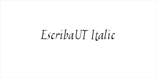 EscribaUT Italic Logo