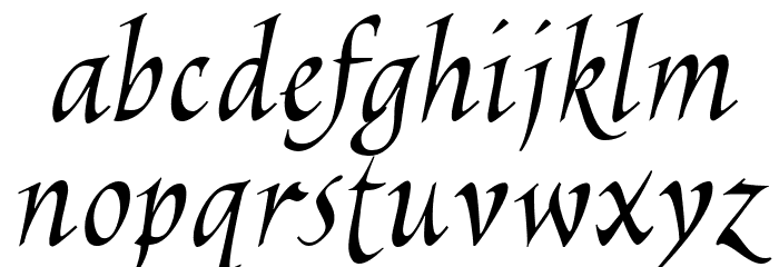 EscribaUT Italic Font LOWERCASE