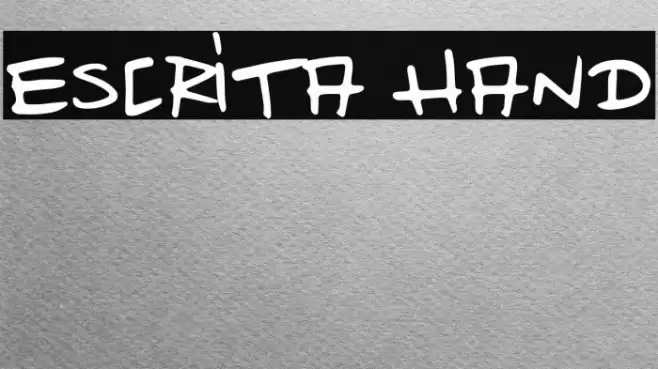 Escrita Hand Font examples