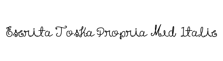 Escrita Toska Propria Med Italic  Descarca Fonturi Gratis