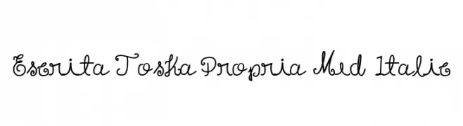 Escrita Toska Propria Med Italic  フリーフォントのダウンロード