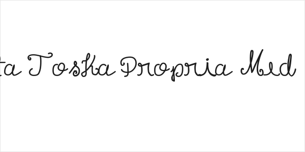 Escrita Toska Propria Med Italic Logo