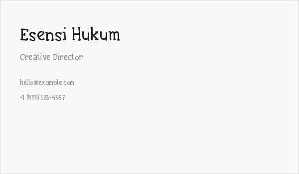 Esensi Hukum Business Card