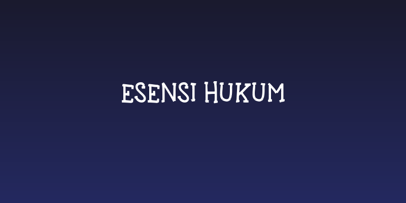 Esensi Hukum Social Header