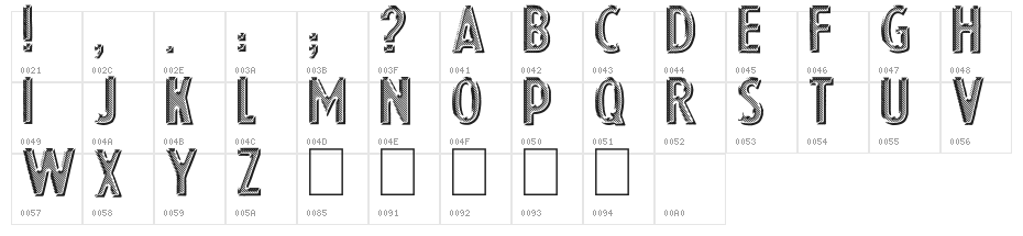 Eshop Advert Character Map