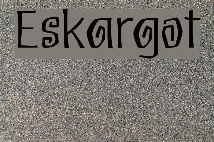 Eskargot Font examples