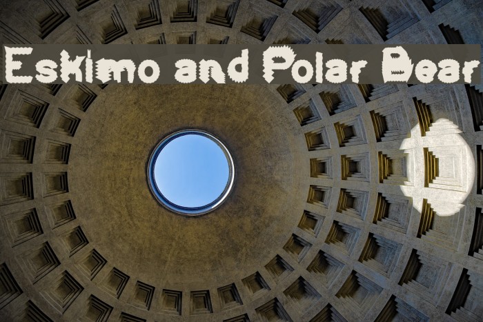Eskimo and Polar Bear Font examples