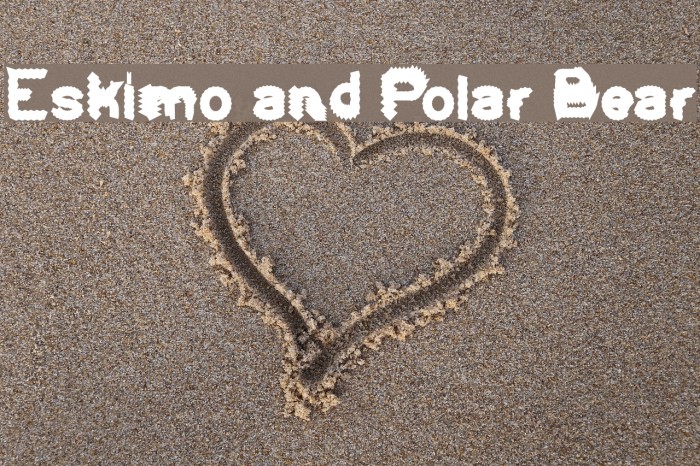 Eskimo and Polar Bear Font examples