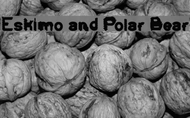Eskimo and Polar Bear Font examples
