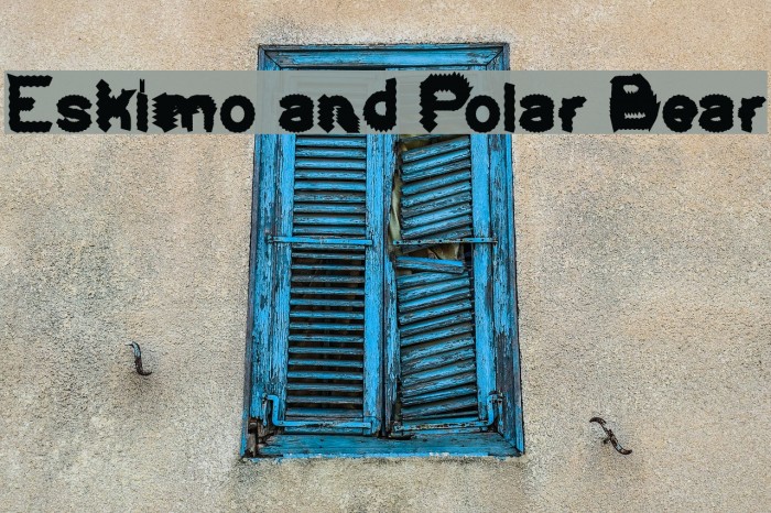 Eskimo and Polar Bear Font examples