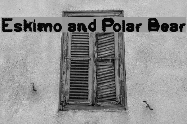 Eskimo and Polar Bear Font examples