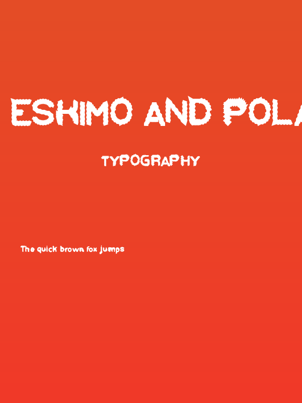 Eskimo and Polar Bear Poster