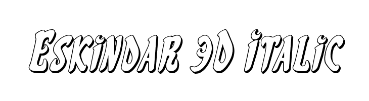 Eskindar 3D Italic Font