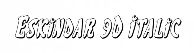 Eskindar 3D Italic  Скачать бесплатные шрифты