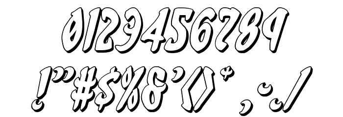 Eskindar 3D Italic Font OTHER CHARS