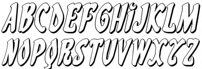 Eskindar 3D Italic Polices MAJUSCULES